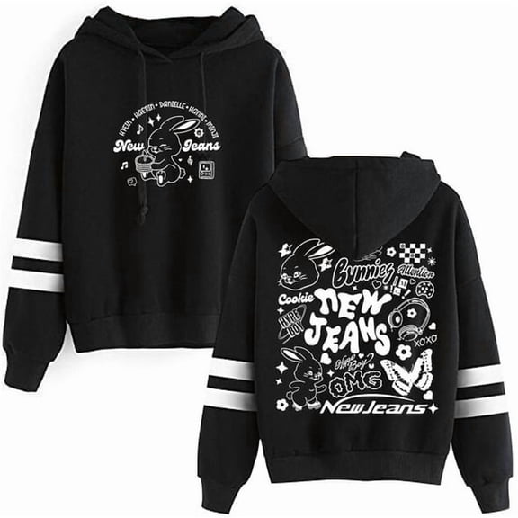 New Jean Merch Hooded Unisex Bagless Pullover Winter Fashion Sweatshirts Hooded Y2K Top