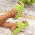 thumbnail image 4 of Dakaela Platform Sandals for Women Comfort Slip on Wedge Shoes Summer Beach Slide Slippers, 4 of 8