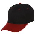 thumbnail image 1 of Curve Bill Adjustable Baseball Cap, Black/Burgundy, 1 of 1