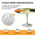 thumbnail image 6 of Abstract Ombre Green Yellow Geometric Elastic Fitted Round Table Cover Modern Style Waterproof Outdoor Tablecloth for Holiday Party, Picnic, Patio & Dining Fits Tables Up to 55"-60", 6 of 8