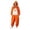 Orange, variant on Halloween Pajamas Ghost Themed Hooded Onesie Plush Pjs for Women (Orange XL)