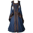 thumbnail image 3 of NMMUED Halloween Outfits for Women Masquerade Party Dress Halloween Costumes Gothic Dress Victorian Dress for Women Masquerade Costumes for Women Halloween Costumes Women Blue L, 3 of 7