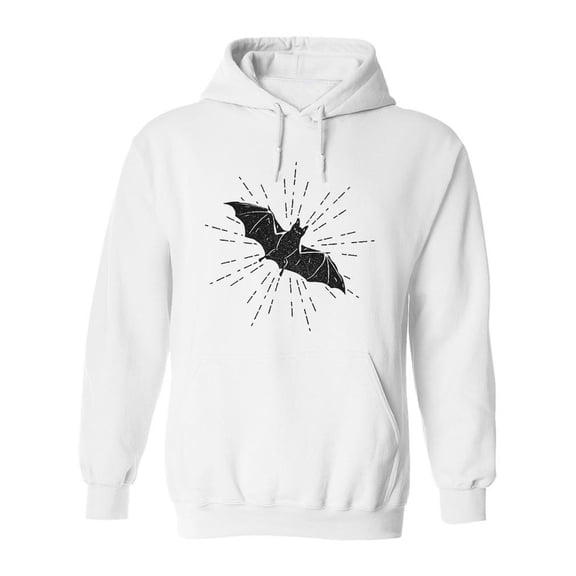 Vintage Bat Hoodie Men -Image by Shutterstock, Male Medium