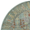 thumbnail image 7 of SAFAVIEH Valencia Grigor Traditional Polyester Area Rug, Steel Blue, 6'7" x 6'7" Round, 7 of 7