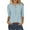 Sky Blue, variant on ShiShine Womens Casual Button V Neck Long Sleeve Shirts Oversized Solid Blouses Tops