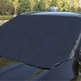 thumbnail image 3 of Windshield Cover for Ice and Snow - Universal Fit for Car, SUV, Truck, Heavy Duty Silver Coated Cloth Frost Protector for Ice & Sleet, Includes Anti-Theft Straps (74"x42"), 3 of 8