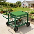 thumbnail image 6 of Extra-Large Rolling Garden Cart and Kneeler, 2026 Heavy Duty Gardenning Cart with Seat and Kneeler - Garden Rolling Stools with Wheels for Seniors, Lawn, Patio & Backyard Gardening, Green, 6 of 7