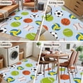 thumbnail image 5 of Area Rugs 2.7'x5', Blue Balls Carpet for Living Room Bedroom Dining Room, Baseball Tennis Basketball Football Throw Kitchen Rugs Non Slip Washable Rectangle Indoor Outdoor Rugs, 5 of 8