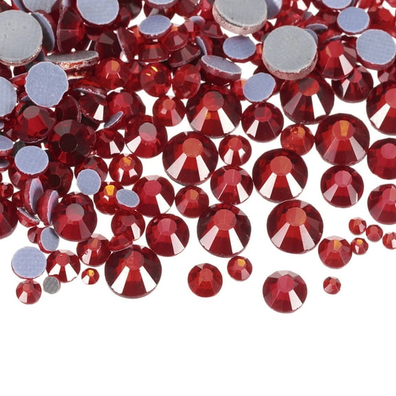 1450 Pcs Hotfix Rhinestones Crystal Glass Gems(SS6-SS30 Set,Dark Red)