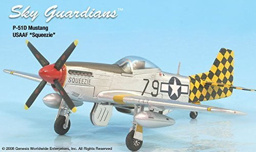 P-51D USAAF Squeezie Airplane Miniature Model Metal Die-Cast Scale 1:72 Part# A02WTW72004-013 Witty Wings WT74315