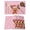 Pink, variant on Merry Christmas Placemats Set of 6, Blue Winter Xmas Hat Deer Snowflake Placemats for Dining Table, Place Mats for Kitchen Tabletop, Waterproof Wipeable Dining Table Mats Set