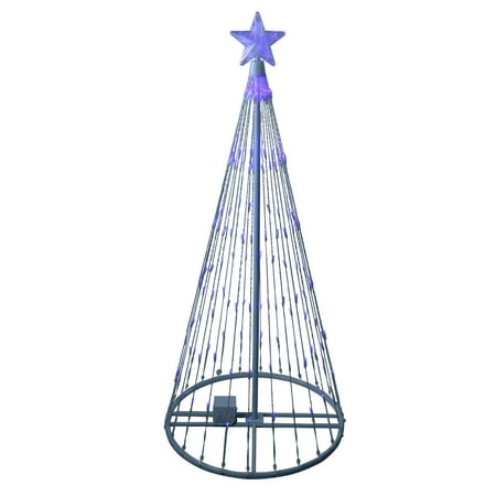 4 39 blue led light show cone christmas tree lighted yard christmas tree light up game