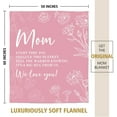 thumbnail image 6 of Gifts for Mom Christmas, Mom Birthday Gifts Blanket, Moms Gift for Women from Daughter Son, We Love You Present for Mother Mommy Mothers Day 60" x 50", Pink, 6 of 7