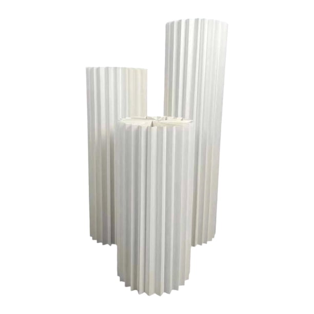 Soportes cilíndricos con pedestal, columnas romanas de papel, pilares de exhibición para mostrador, ideales para boutiques de flores, vestidores y 3 piezas de 60 80 y 100 cm