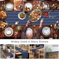 thumbnail image 6 of Table Runner Navy Blue Stripe Table Decoration for Kitchen Dinning Vertical Striped Table Decoration for Indoor Outdoor Party Wedding Decor 13x90inch, 6 of 7