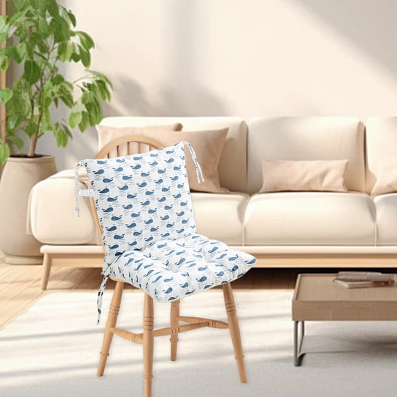 Waterproof High Back Rocking Chair Cushion, Integrated Seat Back Cushion, All-Weather Indoor Outdoor Porch Wicker Chair Replacement Cushion for Home Patio Use