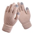 thumbnail image 3 of Men Women Winter Warm Knitted Gloves, Touchscreen Phone Gloves with Snowflake Pattern, Thick Cold Weather Gloves, Unisex All Season Thermal Screen Compatible Gloves I, 3 of 3