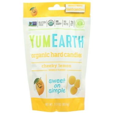 YUMEARTH ORGANIC HARD CANDIES, CHEEKY LEMON, 3.3 OZ.