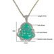 thumbnail image 3 of Collar con colgante rectangular clásico acero inoxidable hombre Cadena cubana negro Yashi, 3 of 5