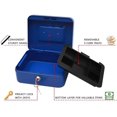 thumbnail image 2 of Locking Medium Steel Cash Box with Money Tray,Lock Box, 2 of 6