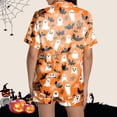 thumbnail image 7 of IMENGL Womens Halloween Pajama Sets Soft Casual Short Sleeve Button Down Tops and Shorts Comfort Comfy Loungewear Pajamas Set for Women,S-XXXL, 7 of 7