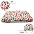 thumbnail image 3 of Food Pet Bed, Healthy Lifestyle Vegetarian Diet Theme with Organic Fresh Tomatoes, Chew Resistant Pad for Dogs and Cats Cushion with Removable Cover, 24" x 39", Vermilion White, by Ambesonne, 3 of 4