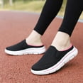 thumbnail image 5 of Dakaela Mules for Women Lightweight Slip on Sneakers Knit Mesh Open Back Walking Running Tennis Flats, 5 of 7
