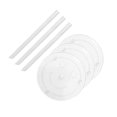 thumbnail image 1 of Multi-Layer Cake Support Set with 2 dowels tier kit Gasket Brackets White Diameter 7.87inch, 1 of 8