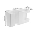 thumbnail image 6 of 2pcs Wall Mounted Organizer Storage Box Remote Control Mounted Mobile Phone Plug Wall Holder Charging Multifunction Holder Stand White, 6 of 9