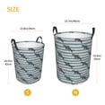 thumbnail image 2 of Large Laundry Basket with Handles - Striped Cute Cartoon Shark Kids Baby Dirty Clothes Laundry Hamper for Bedroom Aesthetic, 2 of 5