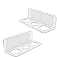 thumbnail image 1 of 2 Pieces No Need to Install self-Adhesive Acrylic Hair Comb Storage Rack, Bathroom Wall Mounted, Transparent Hanging Comb, Curling Iron, Hair Straightener, etc., 1 of 7