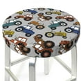 thumbnail image 3 of Hirioo Color Tractor for Round Bar Stool Seat Covers Washable Stool Cushion Slipcover Elastic Bar Chair Covers for 12-14 Inch Chair-12 inch, 3 of 7