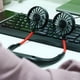 thumbnail image 5 of Ventilador Portátil con Banda para el Cuello Doble Recargable por USB Estilo Perezoso para Colgar en el Cuello 3 Velocidades para Viajes y Hogar ANGGREK Otros, 5 of 8