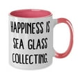 thumbnail image 2 of Reusable Sea Glass Collecting Two Tone 11oz Mug, Happiness is Sea Glass Collecting, Brilliant s for Friends, Birthday s, 2 of 2