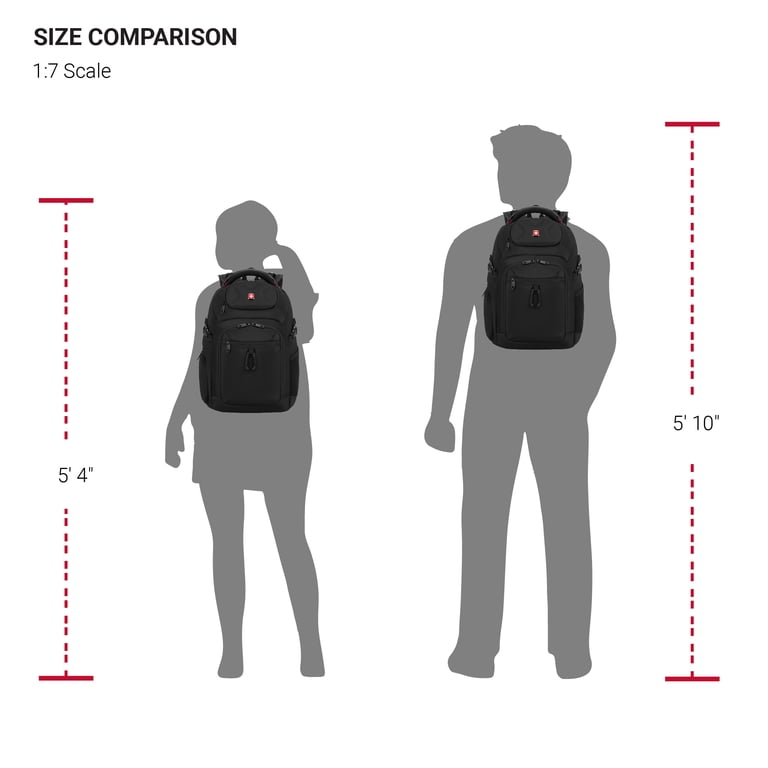 SWISSGEAR Stride ScanSmart 17" Laptop Backpack, Black photo 3