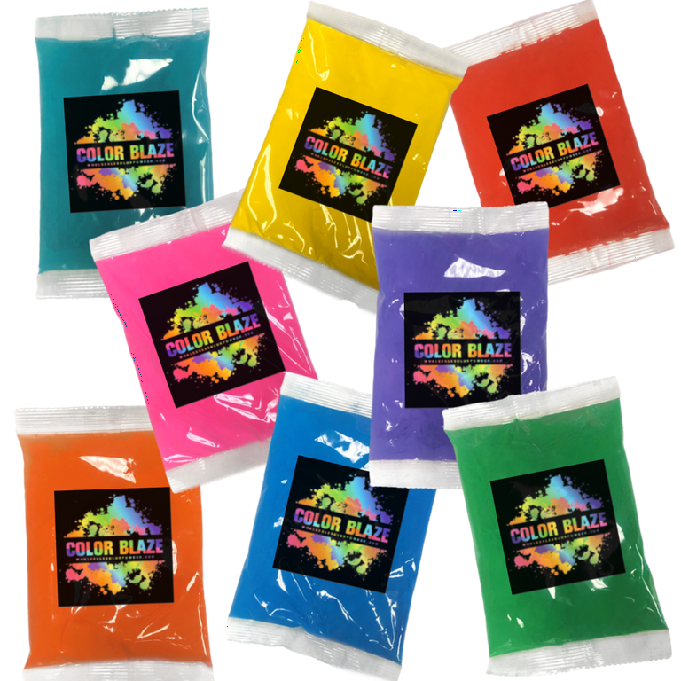 Holi Color Powder Festivals Celebrations Parties 6 Colors Set Available, Holi  Powder Colored 6 X 3.52 Ounces(100 Grams) Bags