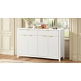 thumbnail image 5 of Harper & Bright Designs Wood Sideboard Cabinet with Storage, Fluted Accent Cabinet with Doors and Drawers for Entryway, Living Room, Foyer, White, 5 of 13