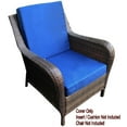thumbnail image 6 of QQbed Outdoor Seat Chair Patio Cushion Pad Cover Duvet Case 20X18"X4" 18X20 Navy, 6 of 8