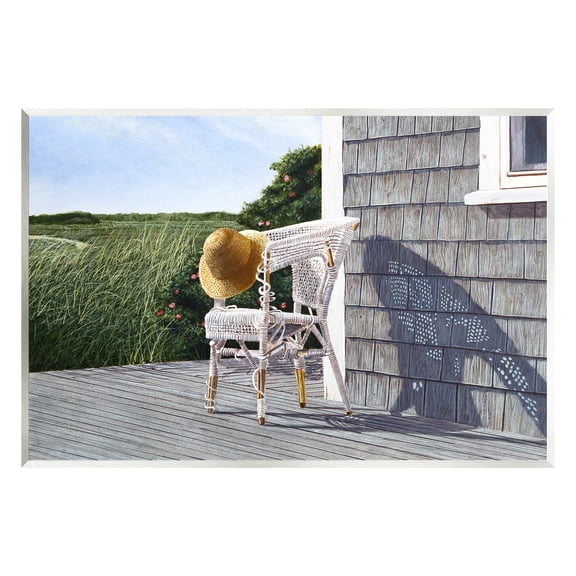 Stupell Industries Seaside Porch Landscape Rural Grassland Hills Painting Unframed Art Print Wall Art, Design by Tom Mielko