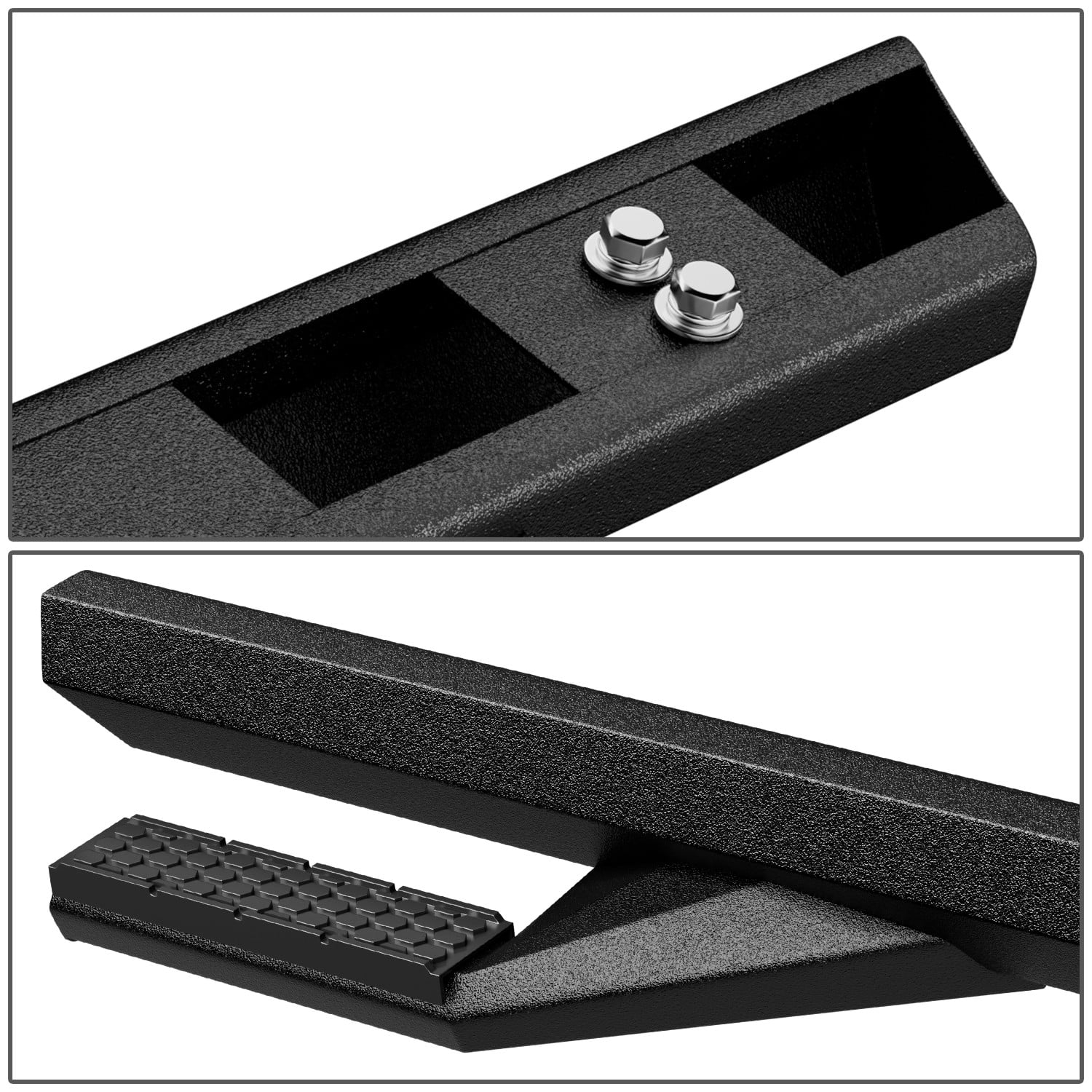 Nuvision for 18-24 Jeep Wrangler JL 4Dr Pair Steel Side Arm Step Nerf Bar Running Boards