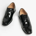 thumbnail image 3 of Goor Chaussures Habillées Oxford à Lacets en Cuir Verni pour Garçons, 3 of 5