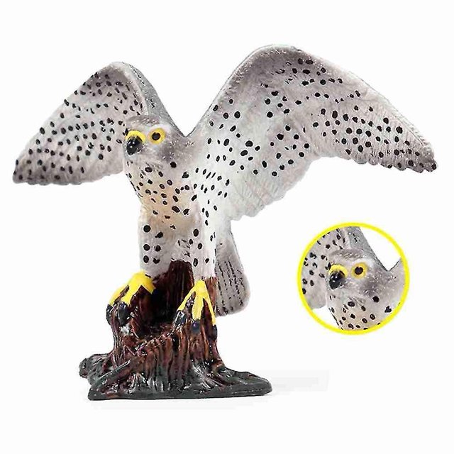 Simulación para niños modelo de pájaro salvaje decoración Animal estático peregrino hecho a mano Falcon Eagle colección modelo jardín