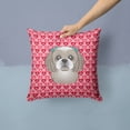 thumbnail image 2 of Carolines Treasures BB5320PW1414 Gray Silver Shih Tzu Fabric Decorative Pillow, 14Hx14W, multicolor, 2 of 4