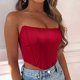 thumbnail image 2 of Moda mujer Casual sólido Sexy sin mangas Bandeau chaleco Base camisa Tops Fridja qr1295, 2 of 7