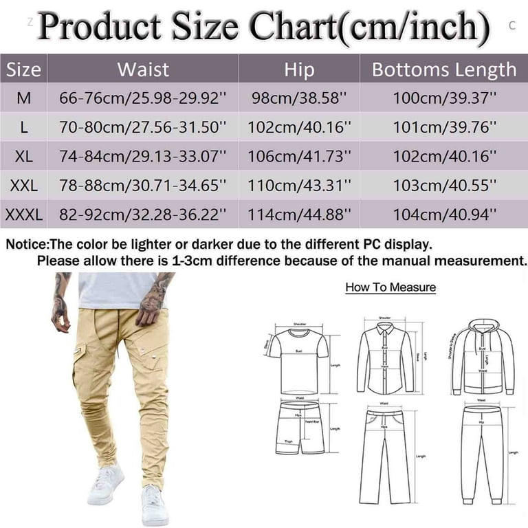 Men's Pants Size Chart - All Seasons Clothing Company