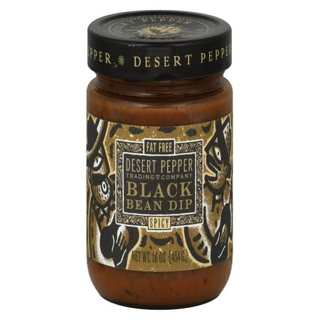 Desert Pepper Trading Spicy Black Bean Dip - Pack of 6 - 16