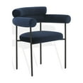 thumbnail image 5 of SAFAVIEH Couture Jaslene Modern Velvet Solid Dining Chair, Navy/ Black, 5 of 8