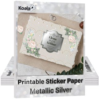 30 sheets Koala LASER Printable Vinyl Sticker Paper Glossy Waterproof White  Full Sheet Label Decal Paper 8.5x11 inch 