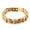 Golden, variant on Titanium Steel Men's Rock Diamond Motorcycle Bracelet