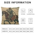 thumbnail image 5 of BANET Bayeux Horseriders French Tapestry | Decorative Cushion Case with Viscose &amp; Polyester | for Living Room 20x20in, 5 of 5